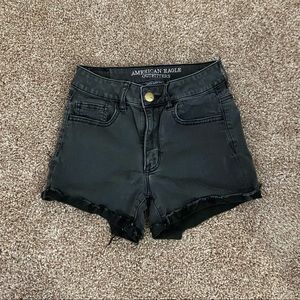 American Eagle black super stretch shorts